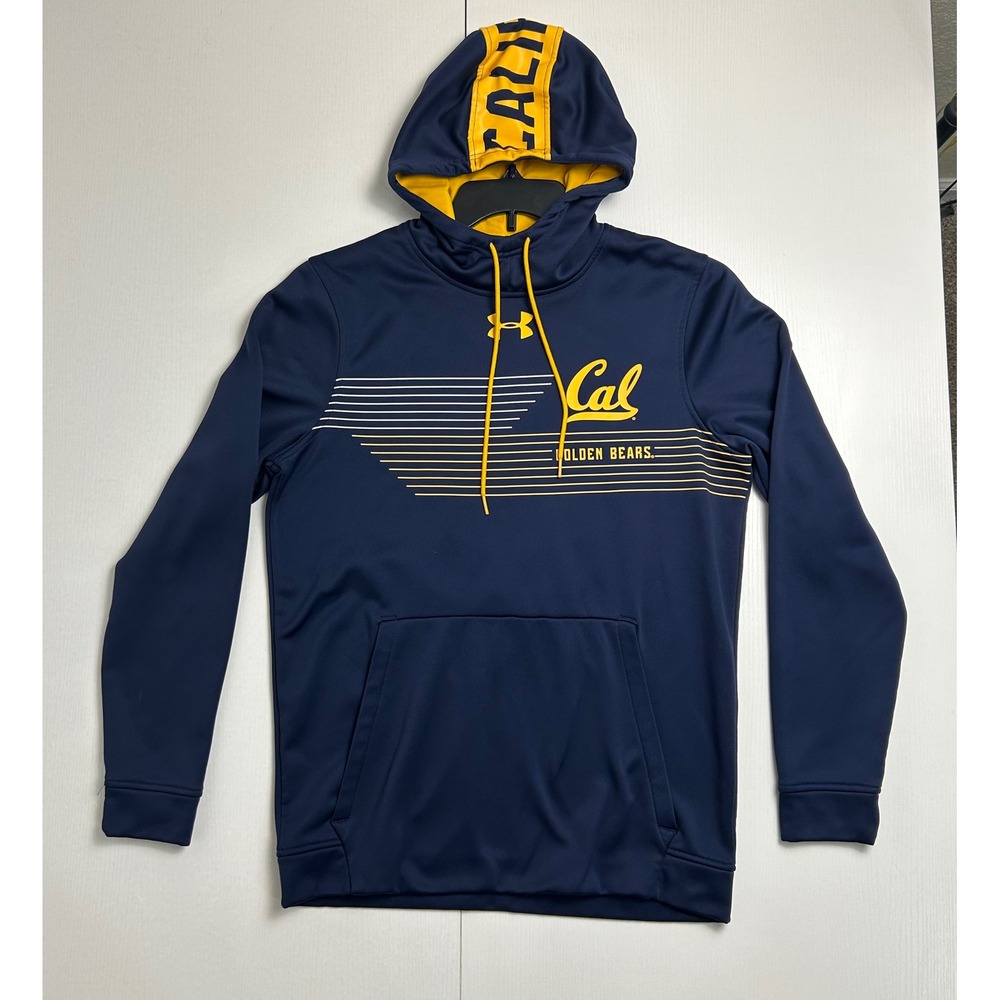 Under Armour Cal Berkeley Golden Bears Hoodie Mens Small Navy Blue ColdGear
